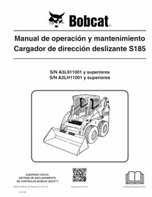 BOBCAT-S185-6987011-ES-OM Manuel d'utilisation et d'entretien pdf de la chargeuse compacte Bobcat S185 ES