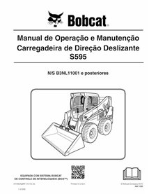 BOBCAT-S595-7274924-PT-OM Manuel d'utilisation et d'entretien pdf de la chargeuse compacte Bobcat S590 PT