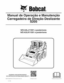 BOBCAT-S205-6987013-PT-OM Minicargadora Bobcat S205 pdf manual de operación y mantenimiento ES