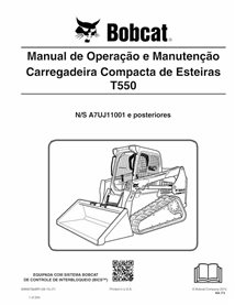 BOBCAT-T550-6989678-PT-OM Manual de operação e manutenção em pdf da carregadeira de esteira compacta Bobcat T550 PT