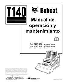 BOBCAT-T140-6903138-ES-OM Bobcat T140 compact track loader pdf operation and maintenance manual ES
