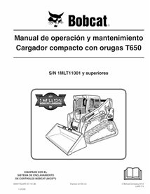 BOBCAT-T650-6990776-ES-OM Bobcat T650 cargador compacto de orugas pdf manual de operación y mantenimiento ES