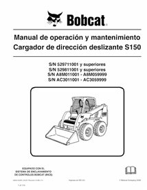 BOBCAT-S150-6904124-ES-OM Manuel d'utilisation et d'entretien pdf de la chargeuse compacte Bobcat S150 ES