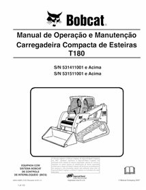 BOBCAT-T180-6904140-PT-OM Bobcat T180 cargador compacto de orugas pdf manual de operación y mantenimiento PT