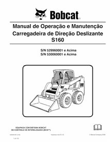 BOBCAT-S160-6986981-PT-OM Minicarregadeira Bobcat S160 pdf manual de operação e manutenção PT