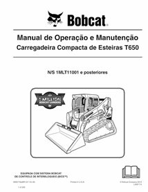 BOBCAT-T650-6990776-PT-OM Bobcat T650 compact track loader pdf operation and maintenance manual PT