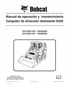 BOBCAT-S205-6904136-ES-OM Bobcat S205 skid steer loader pdf operation and maintenance manual ES