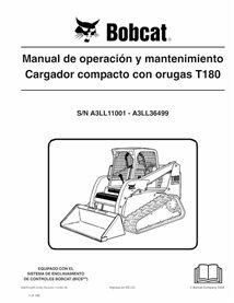 BOBCAT-T180-6987015-ES-OM Bobcat T180 cargador compacto de orugas pdf manual de operación y mantenimiento ES