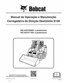 BOBCAT-S130-6986977-PT-OM Bobcat S130 minicargadora pdf manual de operación y mantenimiento PT