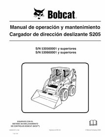 BOBCAT-S205-6986987-ES-OM Minicarregadeira Bobcat S205 pdf manual de operação e manutenção ES