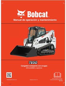 BOBCAT-T650-7385828-ES-OM Bobcat T650 cargador compacto de orugas pdf manual de operación y mantenimiento ES