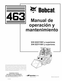 BOBCAT-463-6901811-ES-OM Manuel d'utilisation et d'entretien pdf de la chargeuse compacte Bobcat 463 ES