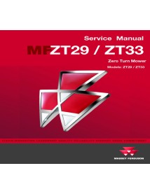 Manual de servicio del taller del transportador comercial Massey Ferguson ZT29 / ZT33 - Massey Ferguson manuales - MF-4283357M1