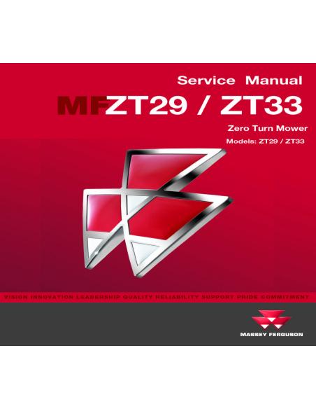 Massey Ferguson ZT29 / ZT33 commercial mover workshop service manual - Massey Ferguson manuals - MF-4283357M1