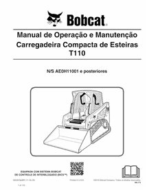 BOBCAT-T110-6904978-PT-OM Manual de operação e manutenção em pdf da carregadeira de esteira compacta Bobcat T110 PT