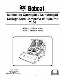 BOBCAT-T140-6986997-PT-OM Manual de operação e manutenção em pdf da carregadeira de esteira compacta Bobcat T140 PT