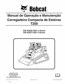 BOBCAT-T250-6986974-PT-OM Bobcat T250 cargador compacto de orugas pdf manual de operación y mantenimiento PT