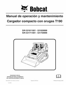 BOBCAT-T190-6904144-ES-OM Bobcat T190 cargador compacto de orugas pdf manual de operación y mantenimiento ES