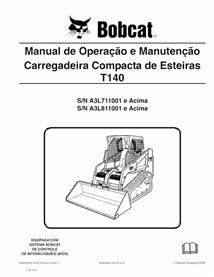 BOBCAT-T140-6986968-PT-OM Manual de operação e manutenção em pdf da carregadeira de esteira compacta Bobcat T140 PT