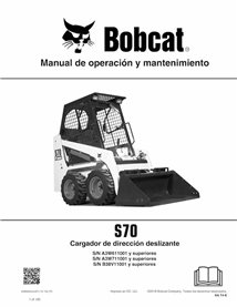 BOBCAT-S70-6986660-ES-OM Bobcat S70 skid steer loader pdf operation and maintenance manual ES