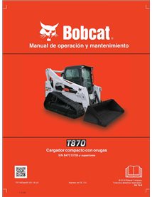 BOBCAT-T870-7371425-ES-OM Manual de operação e manutenção em pdf da carregadeira de esteira compacta Bobcat T870 ES