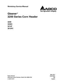 Manual de servicio del taller del cabezal Gleaner 3206 / 3206C / 3212F / 3212FC - Espigador manuales