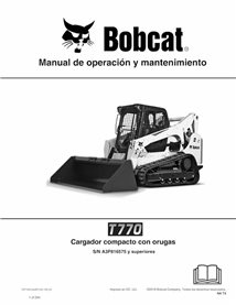 BOBCAT-T770-7371401-ES-OM Manual de operação e manutenção em pdf da carregadeira de esteira compacta Bobcat T770 ES