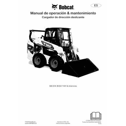 BOBCAT-S66-7353043-ES-OM Manuel d'utilisation et d'entretien pdf de la chargeuse compacte Bobcat S66 ES