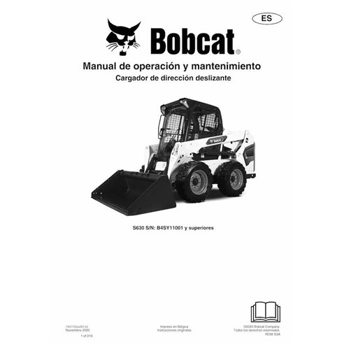 BOBCAT-S630-7427752-ES-OM Minicargadora Bobcat S630 pdf manual de operación y mantenimiento ES