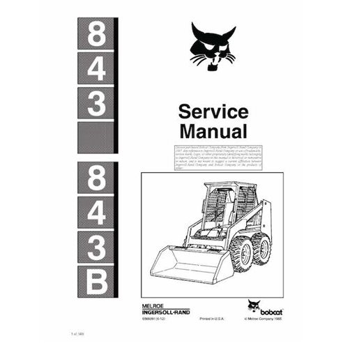 BOBCAT-843-6566091-sm Bobcat 843, 843B skid steer loader pdf service manual