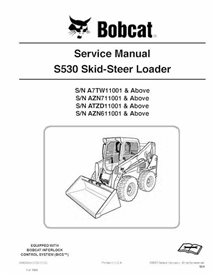 BOBCAT-S530-6990328-sm Manual de serviço em pdf da minicarregadeira Bobcat S530