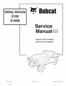 BOBCAT-2100-6901987 Bobcat 2100, 2100S vehículo utilitario pdf manual de servicio