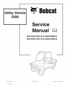 BOBCAT-2200-6903129 Manual de serviço do veículo utilitário Bobcat 2200 pdf