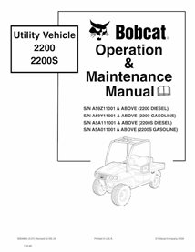 BOBCAT-2200-6904895 Bobcat 2200, 2200S véhicule utilitaire pdf manuel d'utilisation et d'entretien