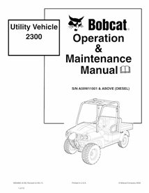 BOBCAT-2300-6904892 Bobcat 2300 utility vehicle pdf operation & maintenance manual