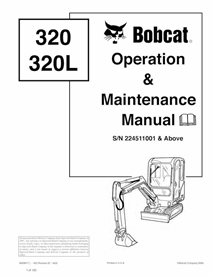 BOBCAT-6903817-OM Bobcat 320, 320L excavadora compacta pdf manual de operación y mantenimiento