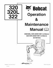 BOBCAT-6902608-OM Bobcat 320, 320L, 322 pelle compacte pdf manuel d'utilisation et d'entretien