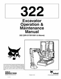 BOBCAT-6900806-OM Bobcat 320, 320L, 322 escavadeira compacta pdf manual de operação e manutenção
