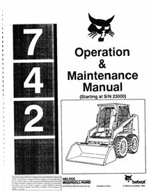 BOBCAT-742-6720180 Bobcat 742 skid loader pdf manuel d'utilisation et d'entretien