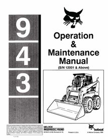 BOBCAT-943-6570615 Bobcat 943 skid loader pdf manuel d'utilisation et d'entretien