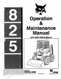 BOBCAT-825-6549634 Bobcat 825 skid loader pdf manual de operación y mantenimiento