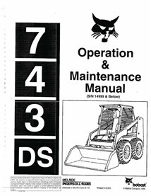 BOBCAT-743DS-6566338 Minicarregadeira Bobcat 743DS manual de operação e manutenção em pdf