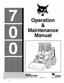 BOBCAT-700-6545621 Minicarregadeira Bobcat 700 manual de operação e manutenção em pdf