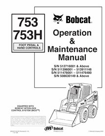 BOBCAT-753-6900374 Bobcat 753, 753H minicarregadeira pdf manual de operação e manutenção