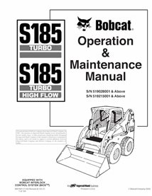 BOBCAT-S185-6901831 Bobcat S185, S185H cargador de dirección deslizante pdf manual de operación y mantenimiento