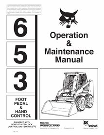 BOBCAT-6900444-OM Minicarregadeira Bobcat 653 manual de operação e manutenção em pdf
