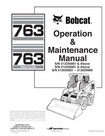 BOBCAT-763-6900971 Bobcat 763, 763H skid loader pdf operation & maintenance manual
