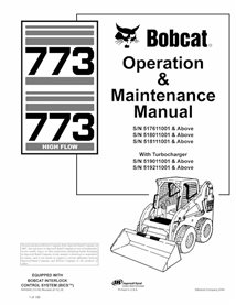 BOBCAT-773-6900842 Bobcat 773, minicarregadeira 773H manual de operação e manutenção em pdf