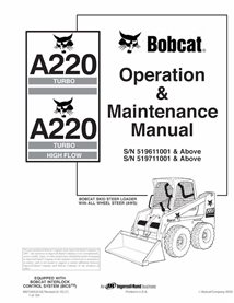BOBCAT-A220-6901243 Bobcat A220, A220H chargeuse compacte pdf manuel d'utilisation et d'entretien