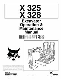 BOBCAT-6900556-OM Bobcat X325, X328 compact excavator pdf operation and maintenance manual